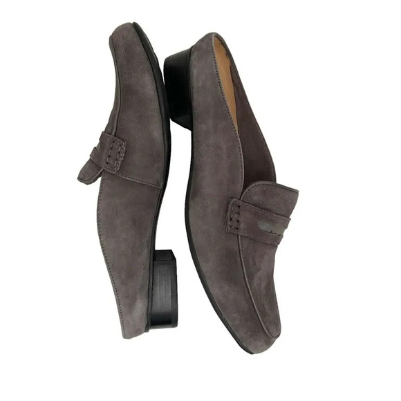 Clarks Keesha Donna Gray Suede Mule Shoes Size 7.5 M - Picture 7 of 10